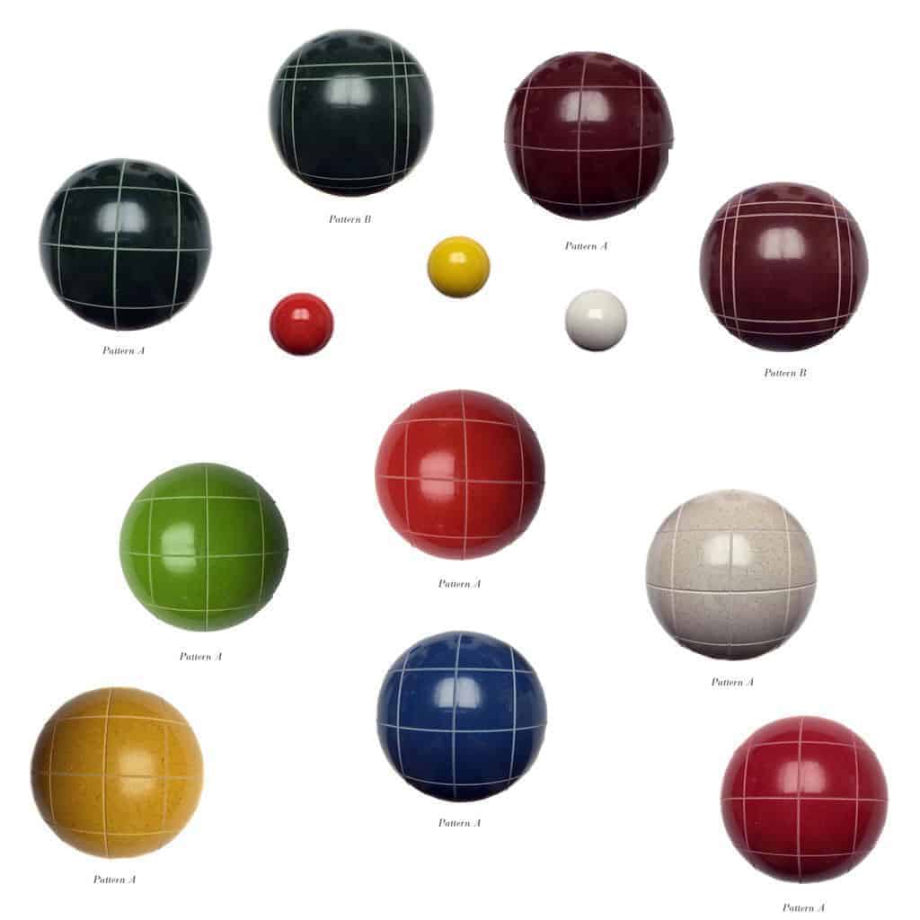 Light red and green Bocce Balls Bag incl. 110mm Epco Unique Premium Quality Tournament Set 